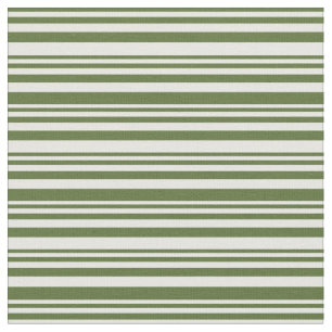 Tela Líneas de color verde oliva oscuro y crema de ment
