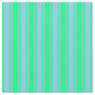 Tela Líneas de color verde y azul cielo
