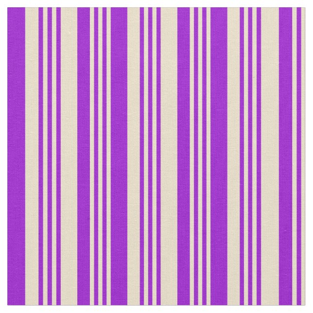 Tela Líneas de color violeta oscuro y moreno (De cerca)