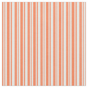 Tela Líneas de coral y blanco