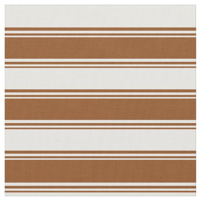 Tela Líneas de crema marrón y de menta (De cerca)