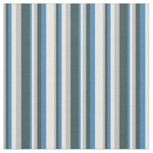 Tela Líneas de gris, gris pizarra oscuro, azul y crema