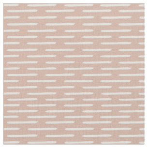 Tela Líneas de marfil sobre naranja gris pastel