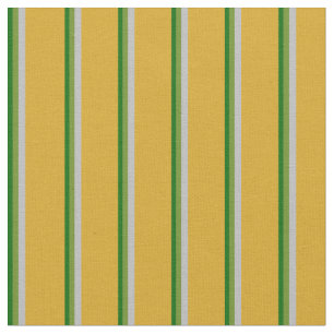 Tela Líneas de verde oscuro, verde, gris y dorado