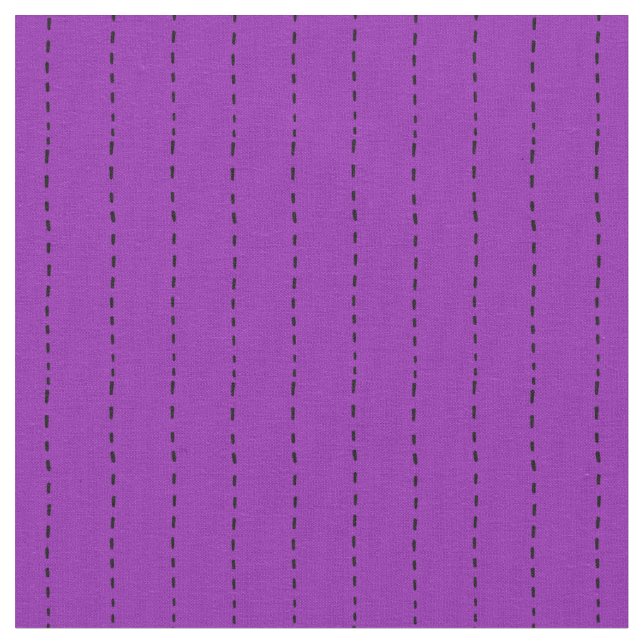 Tela Líneas discontinuas sobre morado (De cerca)
