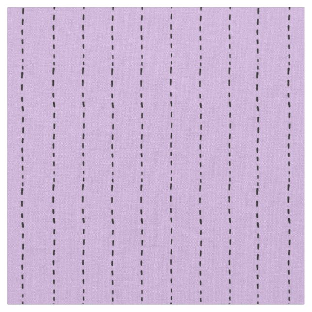 Tela Líneas discontinuas sobre morado claro (De cerca)