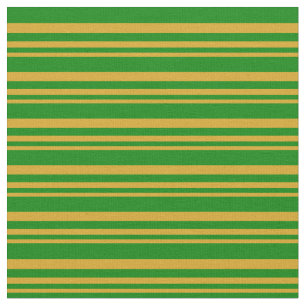 Tela Líneas doradas y verdes