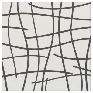 Tela Líneas entrecruzadas blancos y negros onduladas