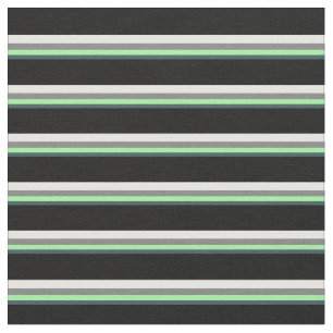 Tela Líneas gris pizarra oscura, verde, gris, blanco y 