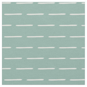 Tela Líneas minimalistas de marfil sobre turquesa gris