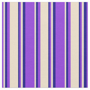 Tela Líneas moradas, tan y de color azul