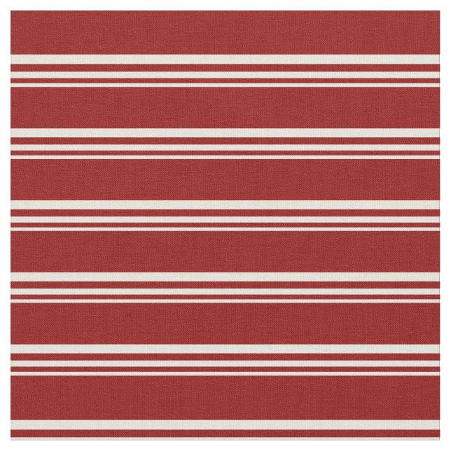 Tela Líneas rojas beige y oscuro (De cerca)