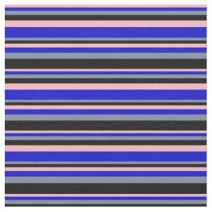 Tela Líneas rosa claro, azul, gris pizarra claro y negr