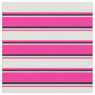 Tela Líneas rosadas, amarillas y negras profundas