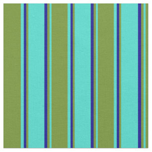 Tela Líneas turquesa, verde y azul oscuro