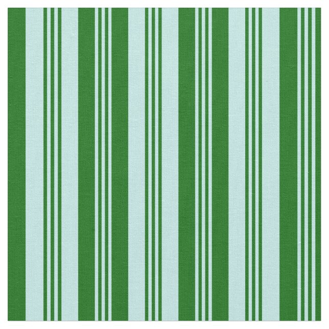 Tela Líneas turquesa y verde oscuro (De cerca)