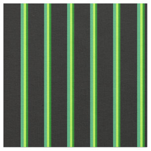 Tela Líneas verde, verde claro, verde marino y negro