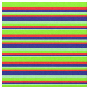 Tela Líneas verdes, azules, rojas y de chartreuse