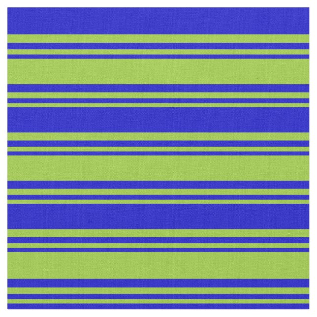 Tela Líneas verdes y azules (De cerca)