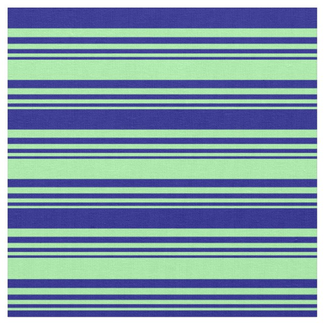 Tela Líneas verdes y azules (De cerca)