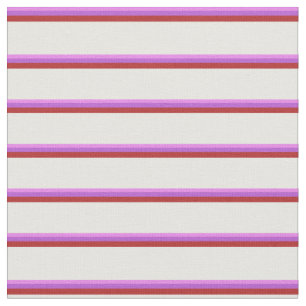 Tela Líneas violeta, orquídea, roja y crema de menta