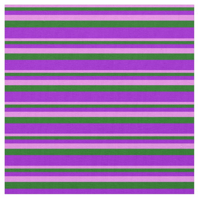 Tela Líneas violeta, verde oscuro y violeta oscuro (De cerca)