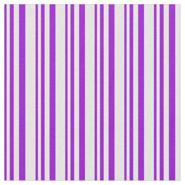 Tela Líneas violetas oscuras y de color blanco (De cerca)