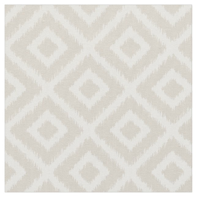 Tela Linen Beige Ikat Diamonds (De cerca)