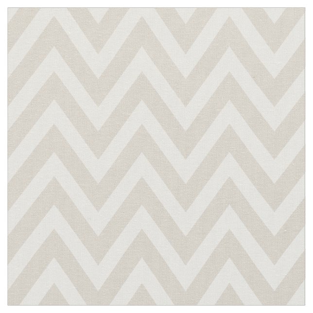 Tela Linen Beige Modern Chevron Stripes (De cerca)