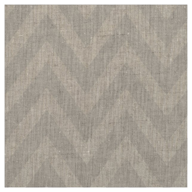 Tela Linen Beige Moderno Chevron a gran escala (Retal)