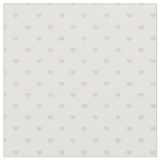 Tela Linen Beige Polka Dot Hearts