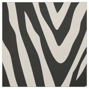 Tela Linen Beige y Black Zebra Imprimir a gran escala