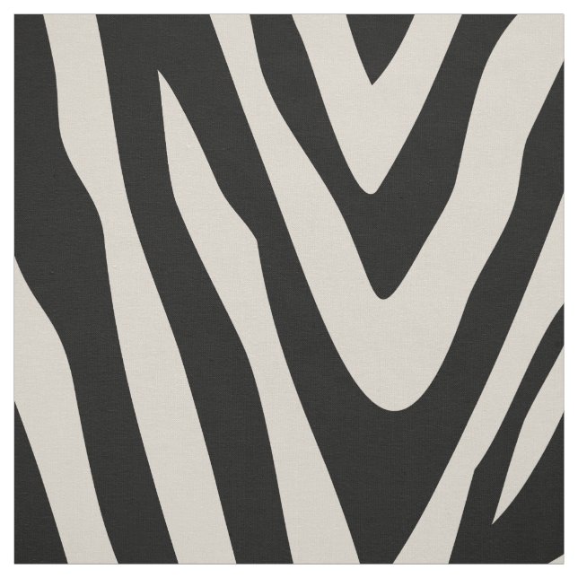 Tela Linen Beige y Black Zebra Imprimir a gran escala (Retal)