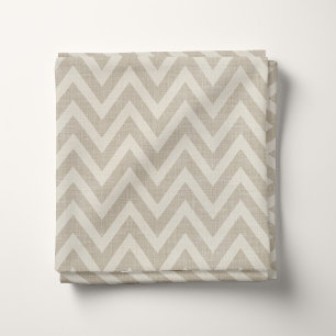 Tela Linen Rústico Beige y Taupe Chevron