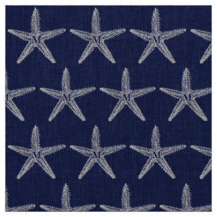 Tela Lino blanco de Coastal del monograma de las