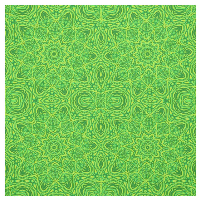 Tela Lino floral verde del algodón del modelo de (Retal)