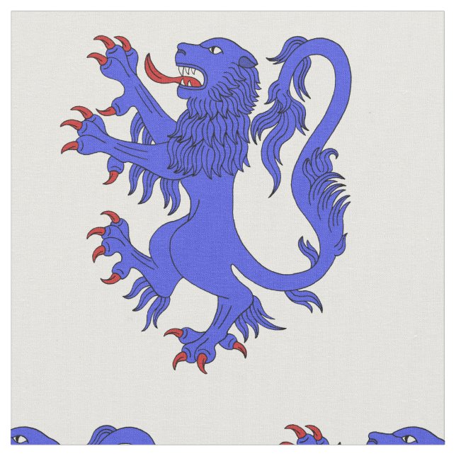 Tela Lion Rampant Azure (De cerca)
