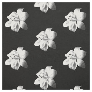 Tela Lirio blanco y negro