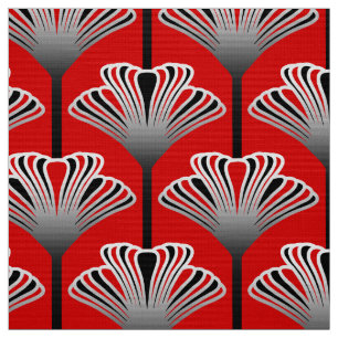Tela Lirio del art déco, de color rojo oscuro y
