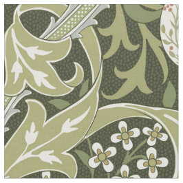 Tela Lirio Dorado Verde Bosque William Morris