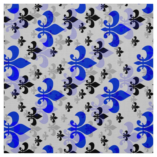 Tela Lirios Azules sobre Blanco (Retal)