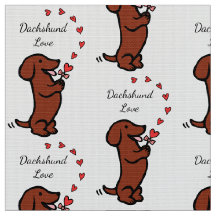 Tela lisa roja del amor del Dachshund