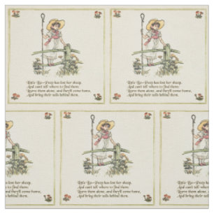 Tela Little Bo-Peep: Clásica Kate Greenaway Nursery