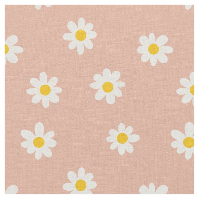 Tela Little Daisies / dusty apricot  (De cerca)