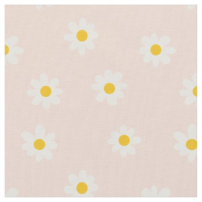 Tela Little Daisies - soft apricot (De cerca)