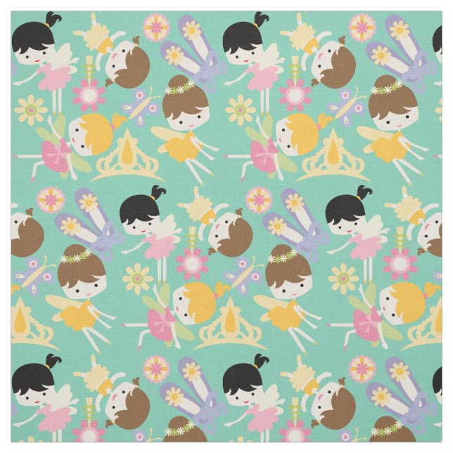 Tela Little Fairy Ballerinas Fabric (Retal)