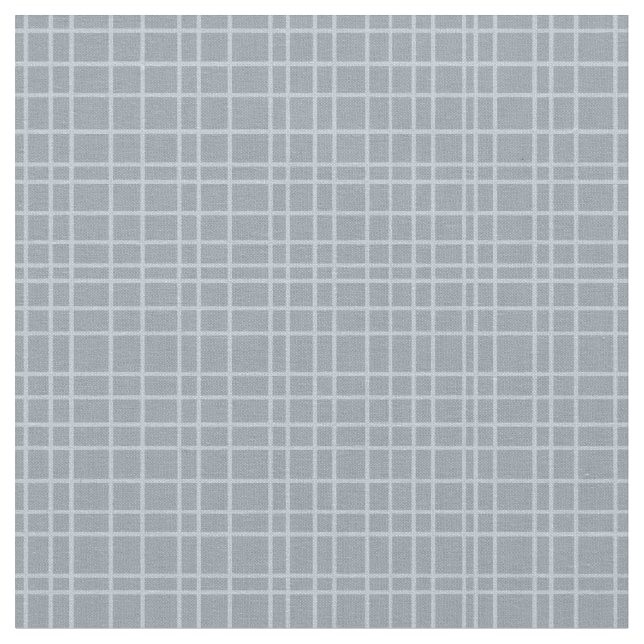 Tela Little One Hand Drawn Grid - dusty steel gray (De cerca)