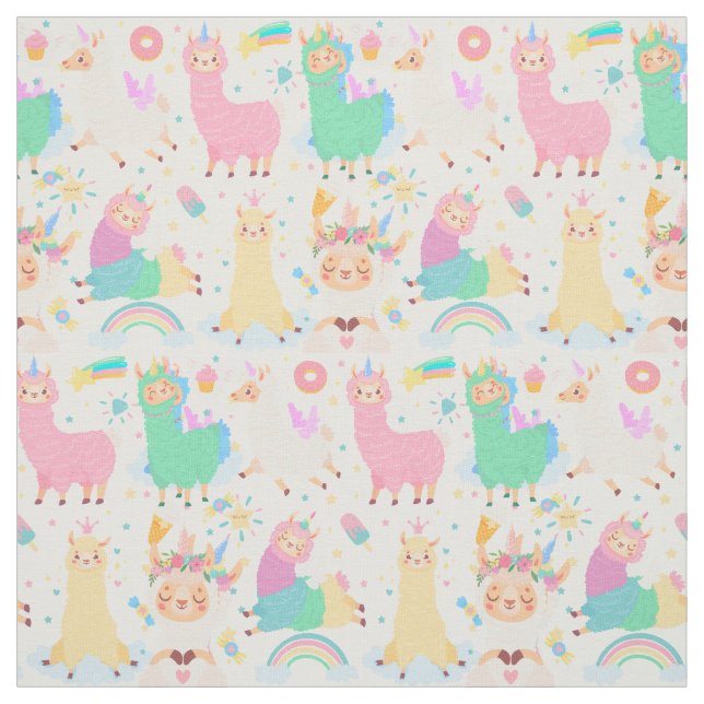 Tela Llamas cute (Retal)