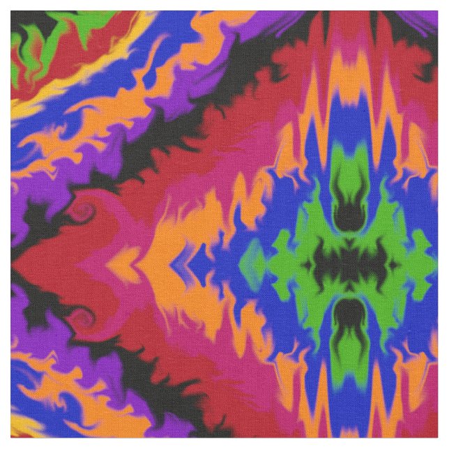 Tela Llamas en los Colores Abstractos (De cerca)