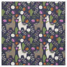 Llamas, flores y cactus en la marina